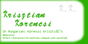krisztian korencsi business card